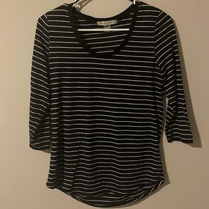 Love by Design Slit Open Back Stripe T-Shirt